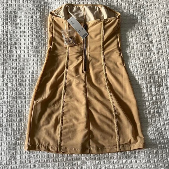 Urban Outfitters MESH CORSET BARI TAN DRESS - Picture 11 of 11